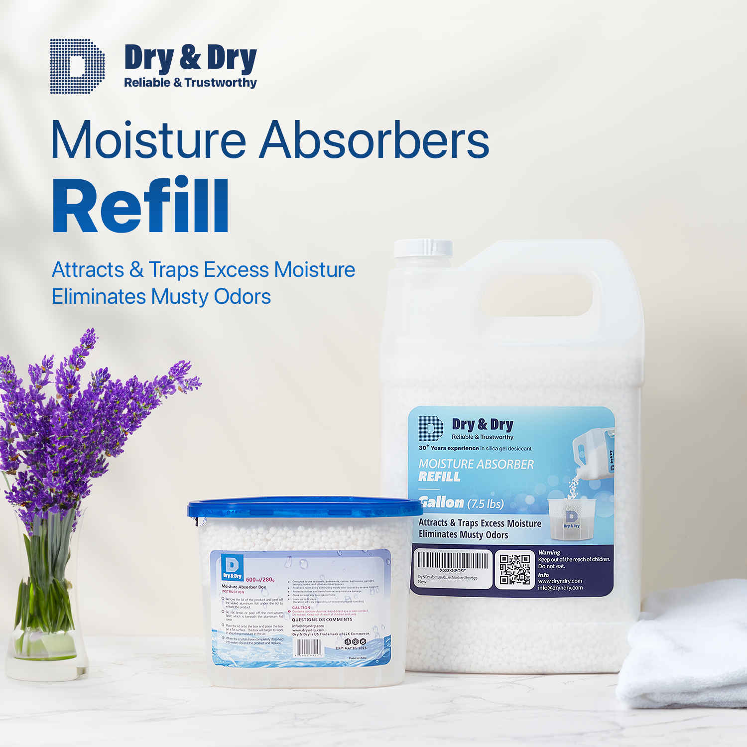 Moisture Absorbers Refill Beads (NET 16 LBS)