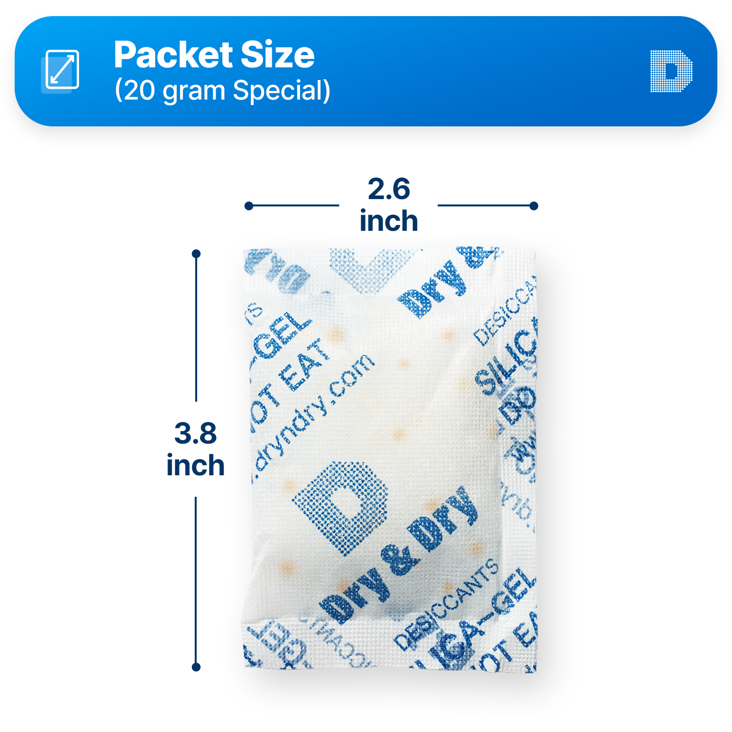 20 Gram SPECIAL Orange Indicating Packets