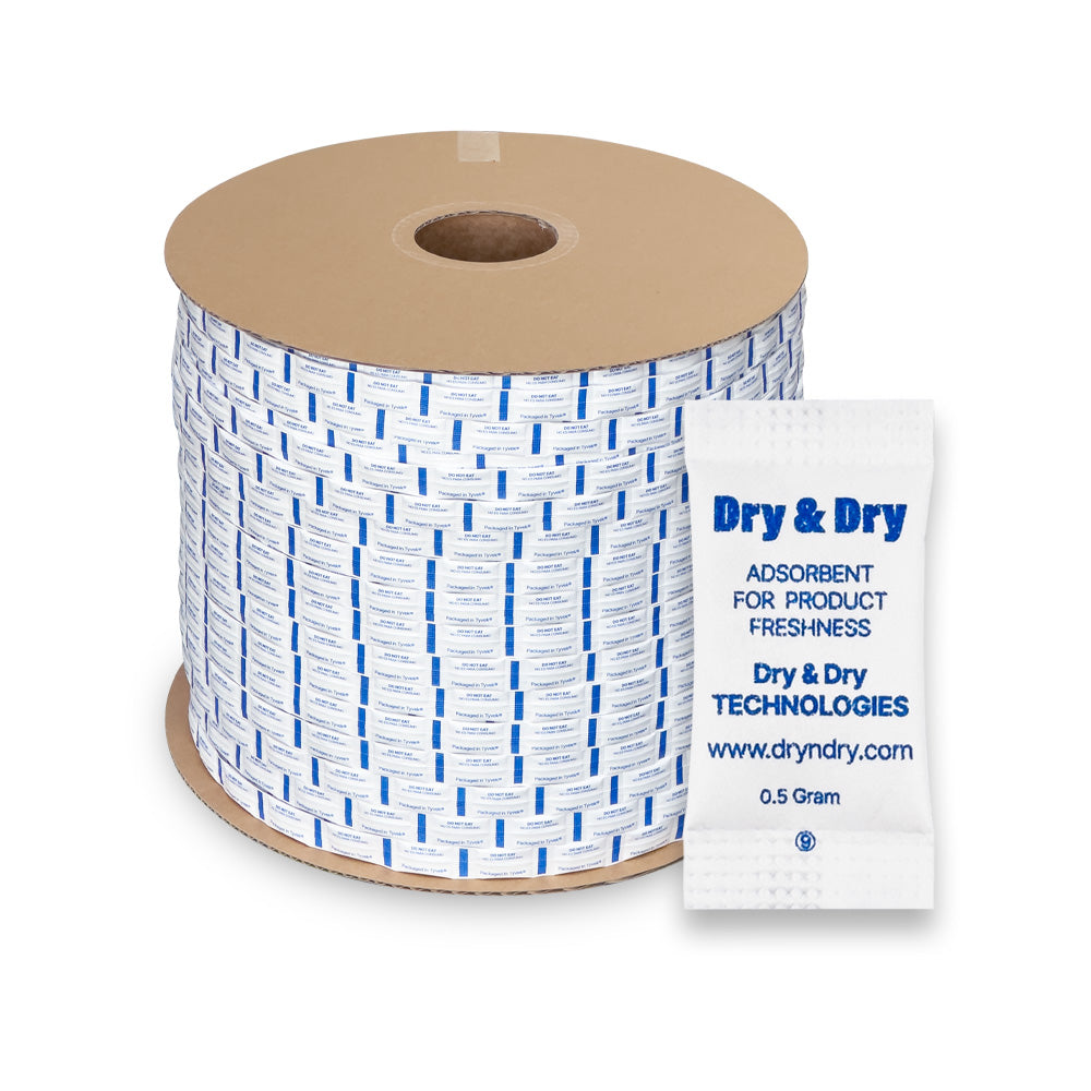 0.5 Gram Tyvek® Silica Gel Desiccant Continuous Packets