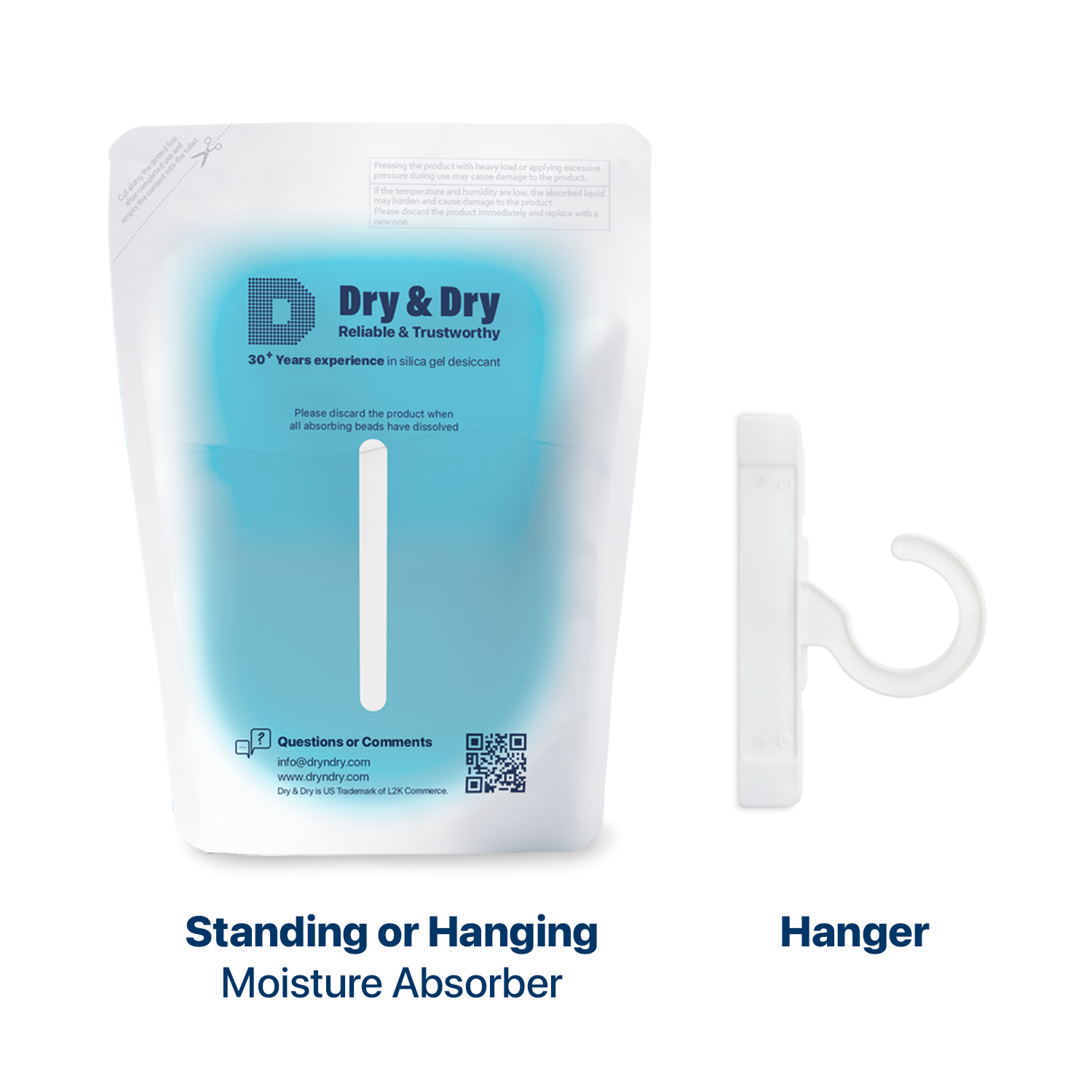 Dry & Dry 12 Packs Premium Standing or Hanging Hybrid Moisture Absorbers
