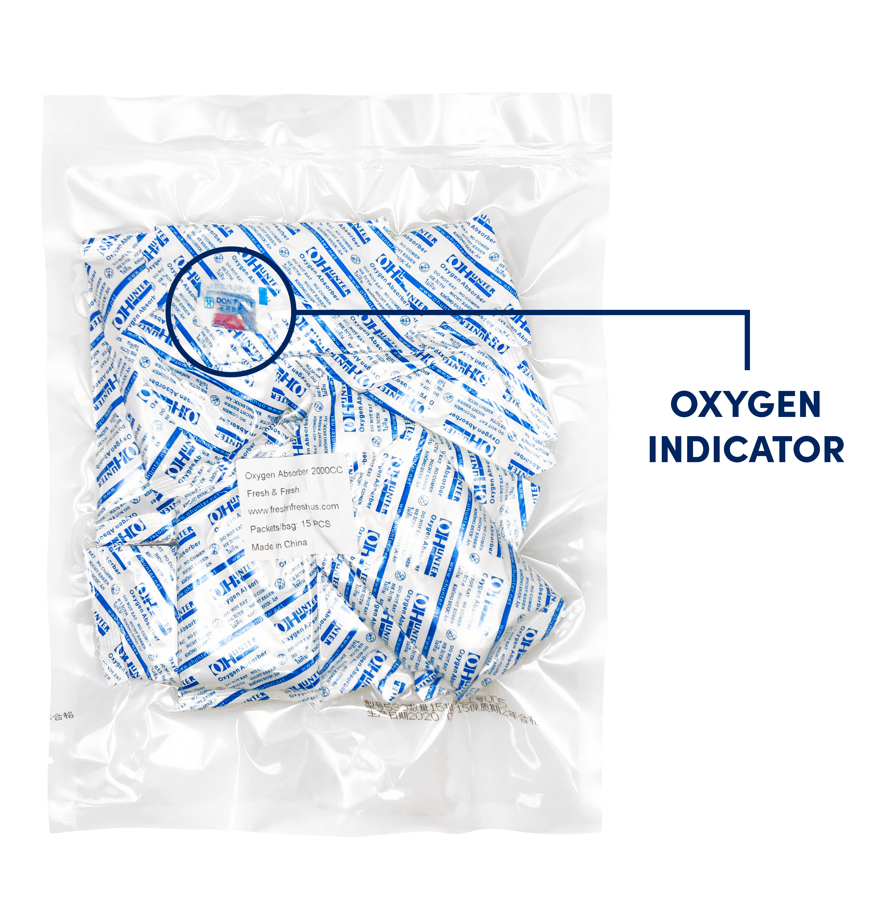 2000cc Premium Oxygen Absorbers - 300 Packets (15 Packets / Bag)