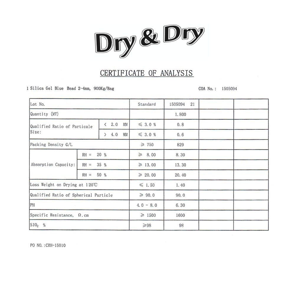 1 Quart Jug Replacement Desiccant Blue Indicating Silica Gel Bead(2 LBS) - Rechargeable