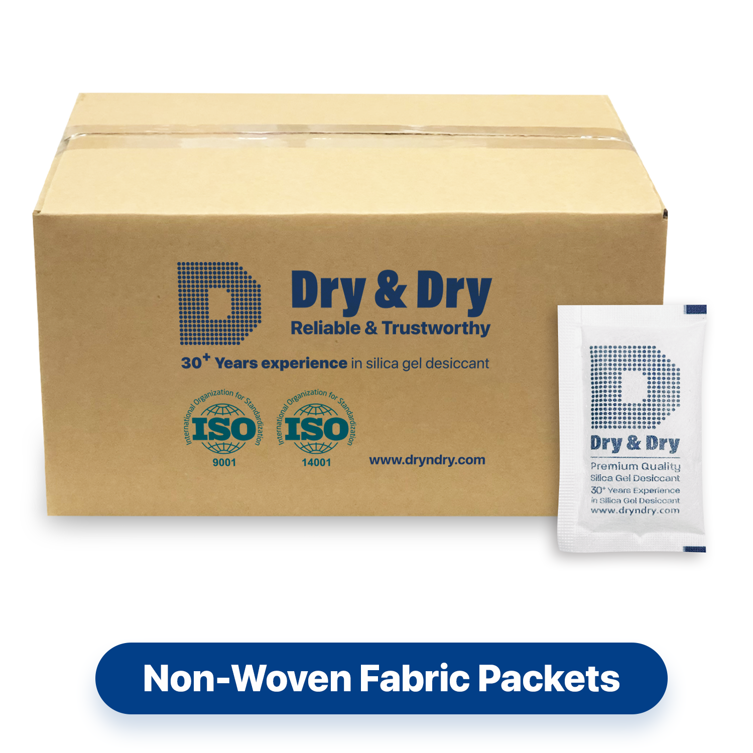 10 Gram [1700 Packets] "Dry & Dry" Premium Silica Gel Desiccant Packets - Rechargeable Non-Woven Fabric (Cloth)
