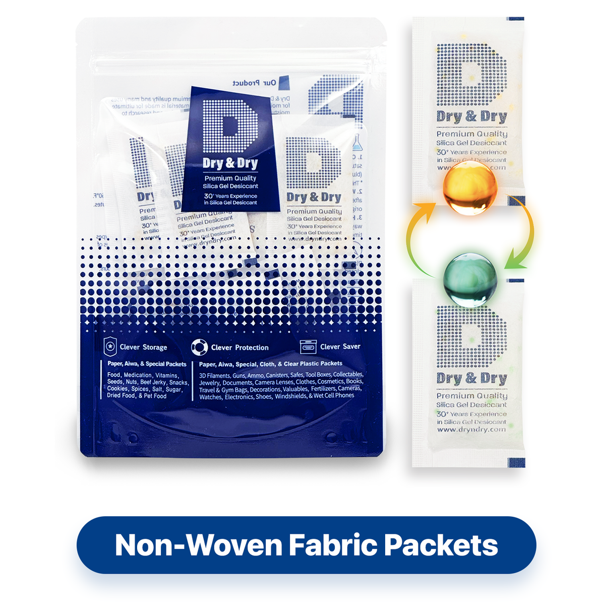 SILICA GEL CD S新品未開封 韓国 Balming Tiger 10 Gram Non-Woven Fabric (Cloth) Orange Indicating Packets