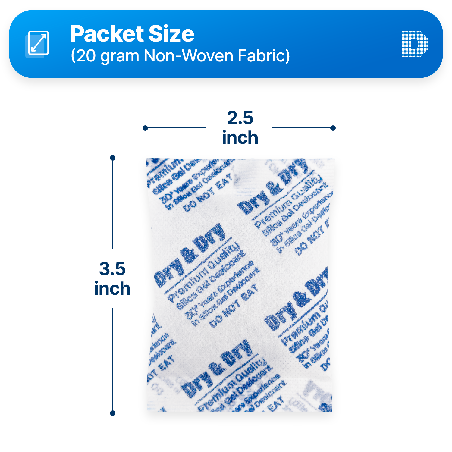 20 Gram Non-Woven Fabric(Cloth) Packets