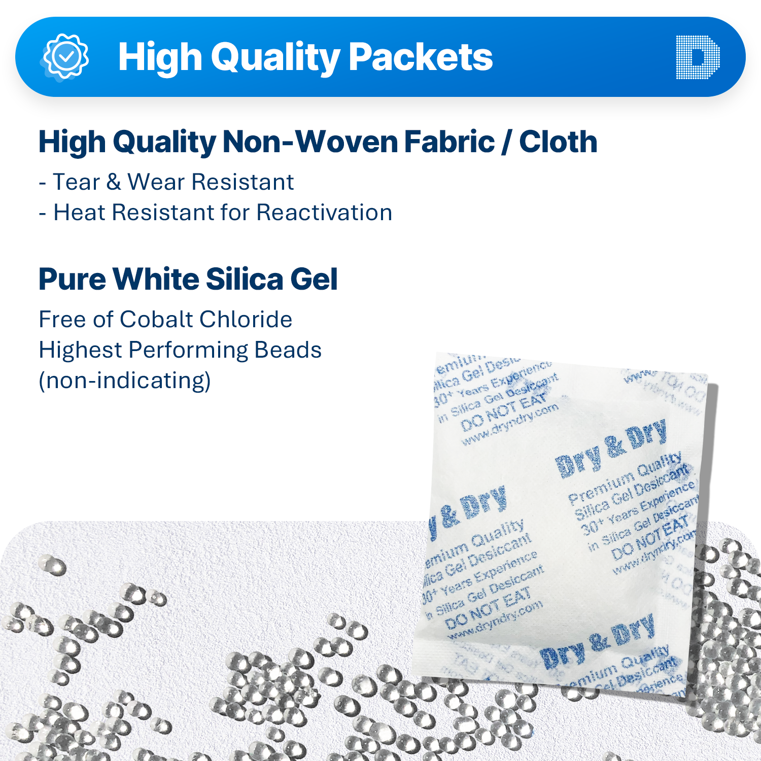 50 Gram Non-Woven Fabric(Cloth) Packets