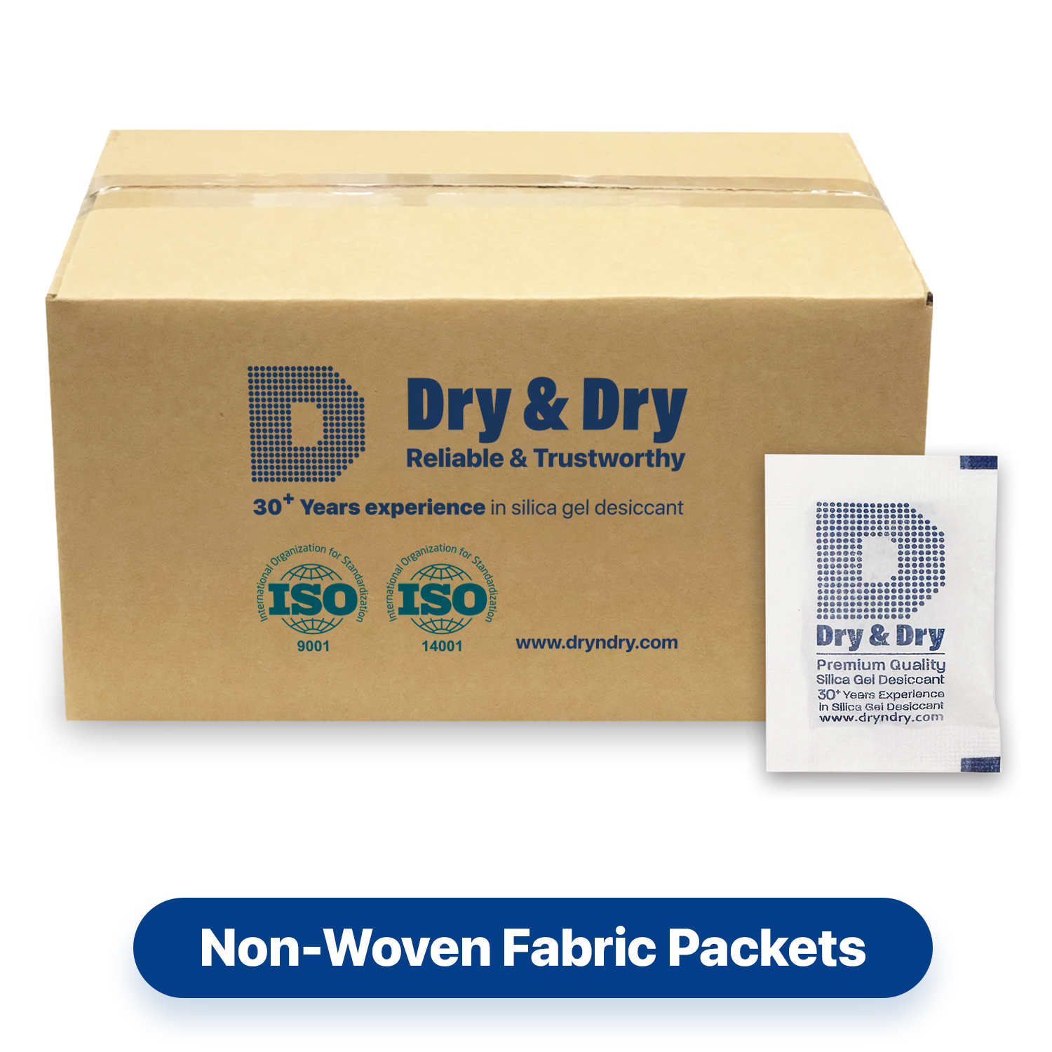 5 Gram [3000 Packets]  "Dry & Dry" Premium Silica Gel Desiccant Packets - Rechargeable Non-Woven Fabric (Cloth)