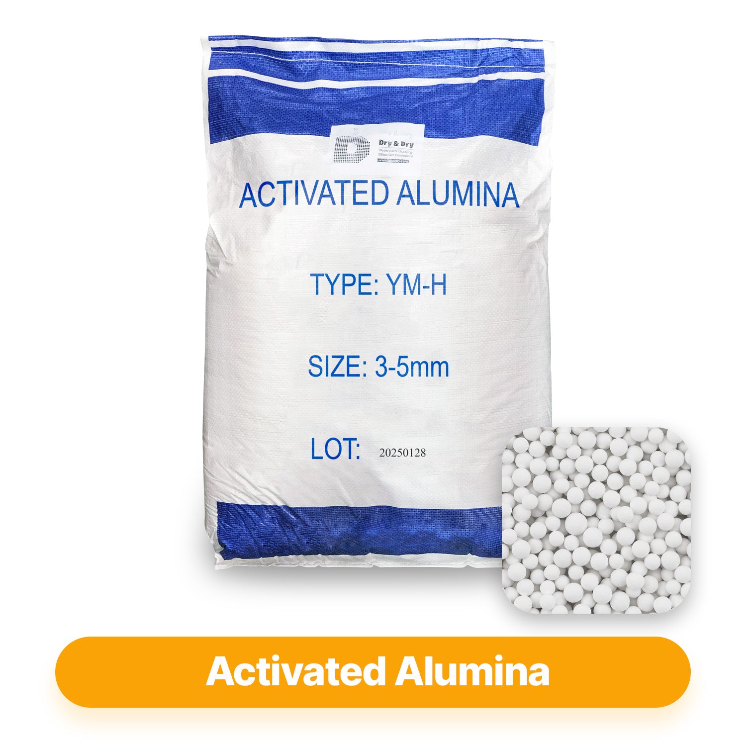 Dry & Dry Premium Activated Alumina Desiccant - (Net 44 LBS)