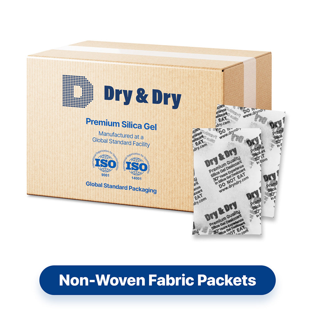 10 Gram [1700 Packets]  "Dry & Dry" Premium Silica Gel Desiccant Packets - Rechargeable Non-Woven Fabric (Cloth)