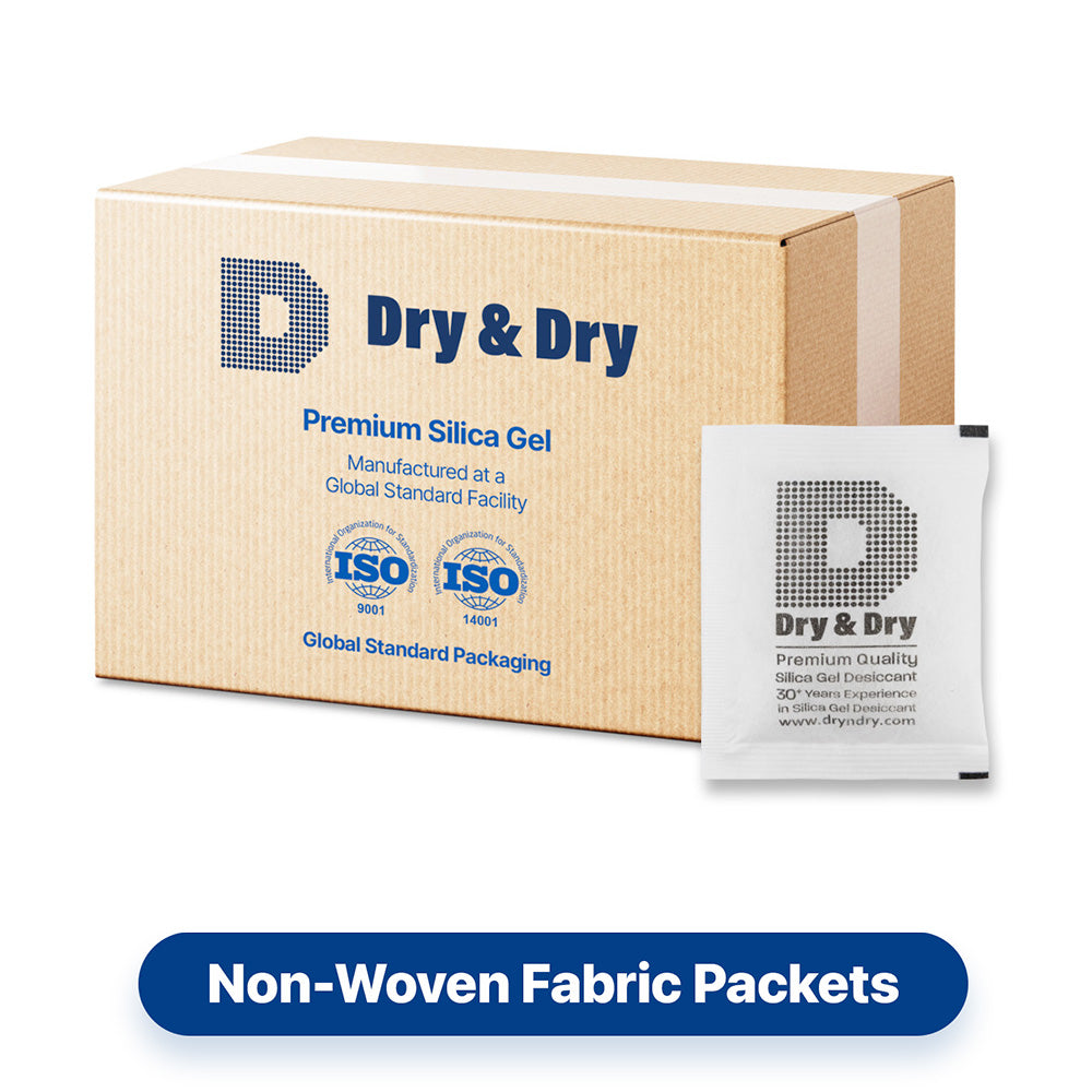 20 gram [800 Packets] "Dry & Dry" Premium Silica Gel Desiccant Packets - Rechargeable Non-Woven Fabric (FDA Compliant)