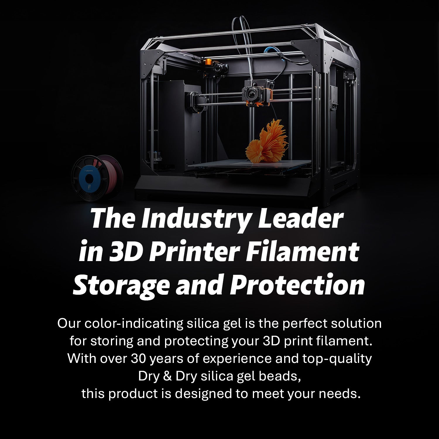 (44 LBS) "Dry & Dry" Premium Orange Indicating Silica Gel Desiccant Beads