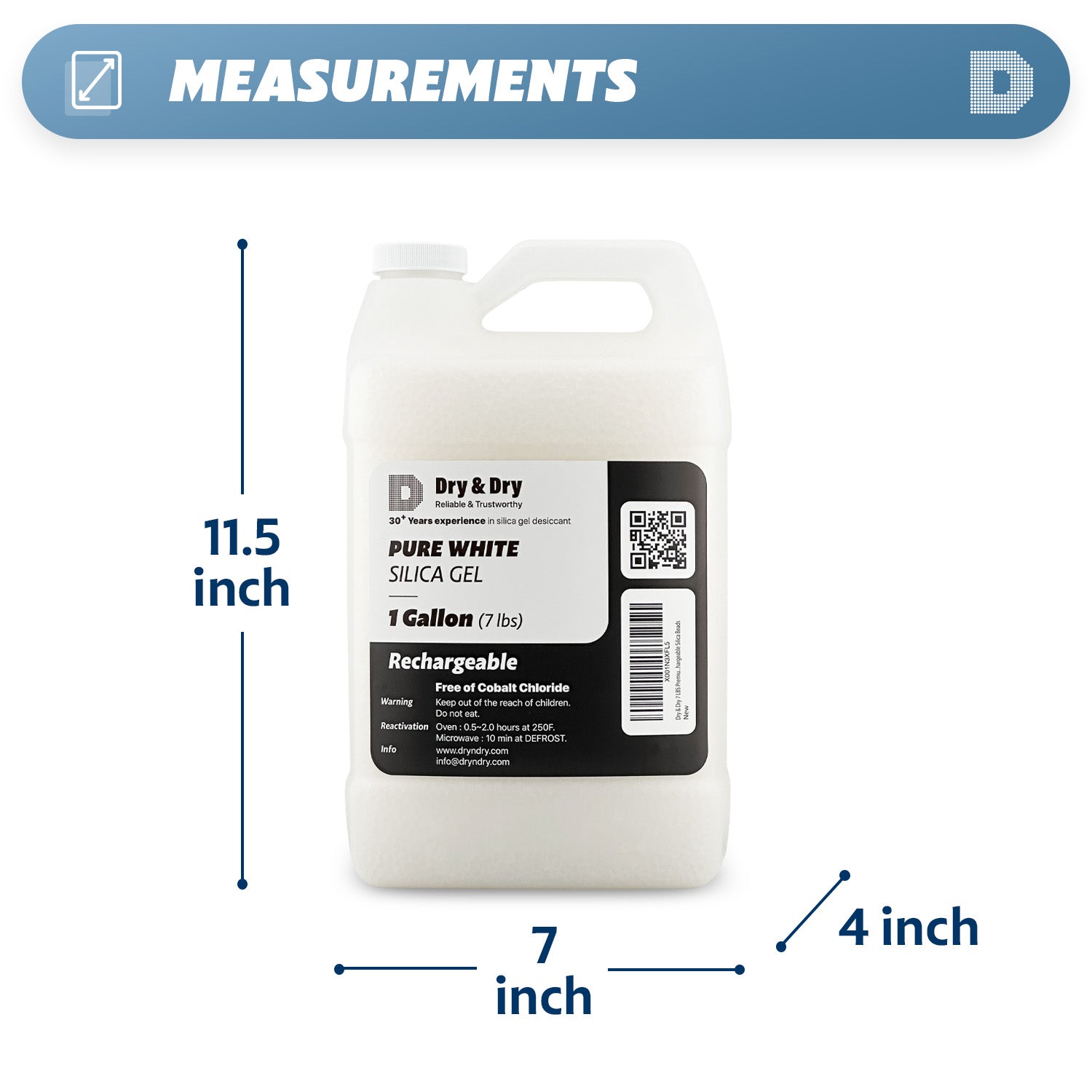 8 Gallon [56 LBS] Premium Pure White Silica Gel Desiccant Beads(Industry Standard 3-5mm) - Rechargeable beads