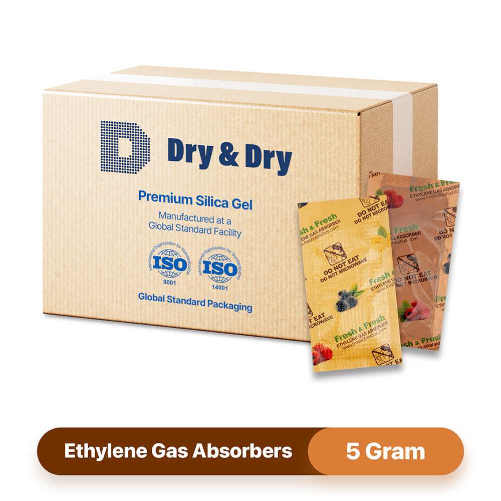 Fresh & Fresh 5 Gram (2100 Pack) Premium Ethylene Gas Absorber – Easy to and Ready to use packets – Extends Freshness of Fruits, Vegetables, and Flowers