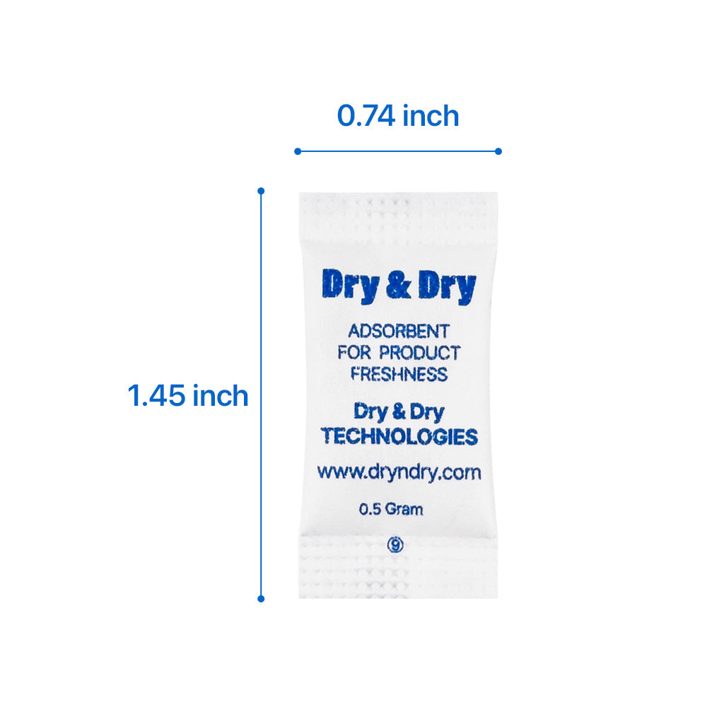0.5 Gram Tyvek® Silica Gel Desiccant Continuous Packets