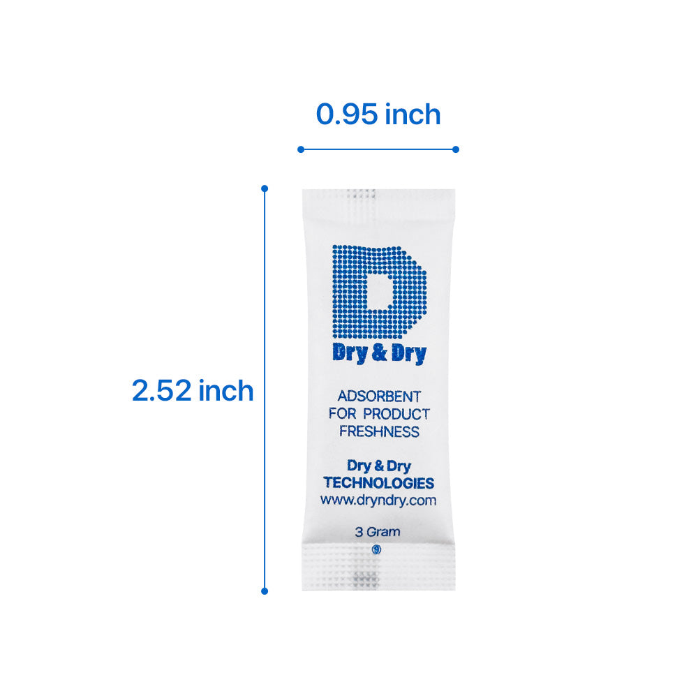 3 Gram Tyvek® Silica Gel Desiccant Continuous Packets