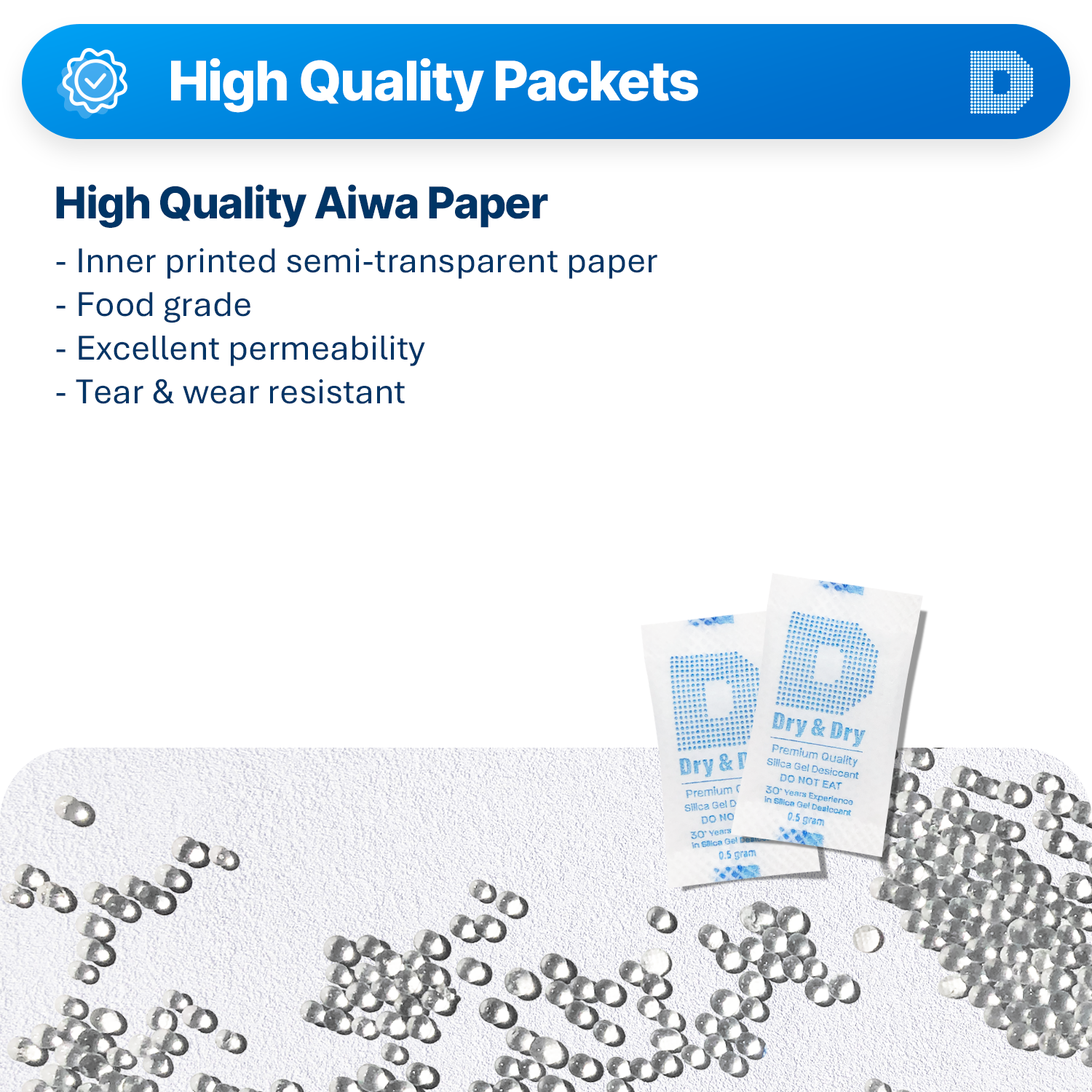 0.5(Half) Gram Aiwa Paper Packets