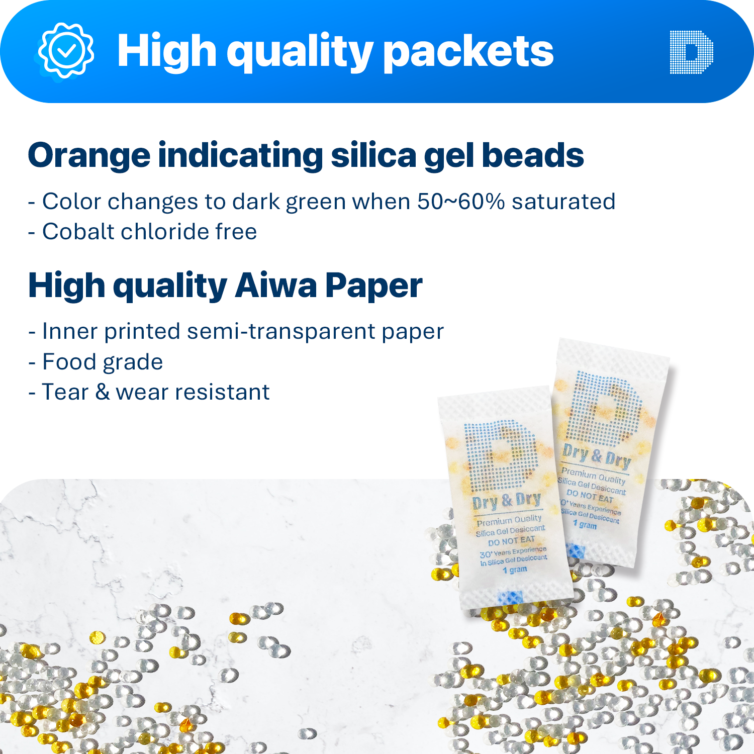 1 Gram Aiwa Orange Indicating Packets [12,000 packets]
