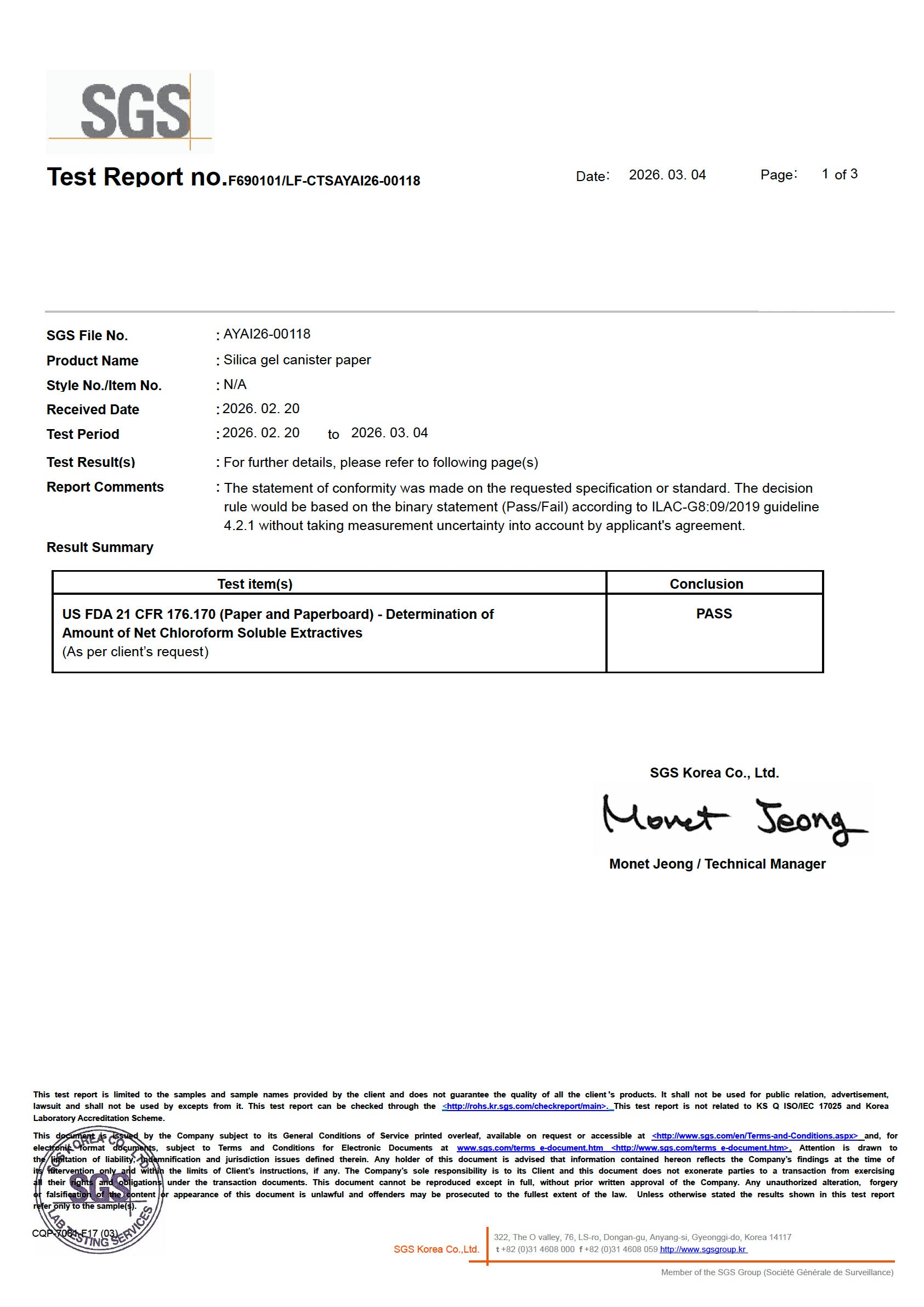 1 Gram Desiccant Canister [12,000 pack]