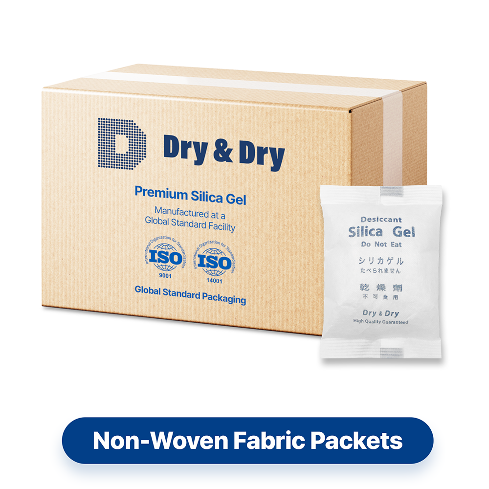 200 Gram [100 Packets]  "Dry & Dry" Premium Silica Gel Desiccant Packets - Rechargeable Non-Woven Fabric (FDA Compliant)