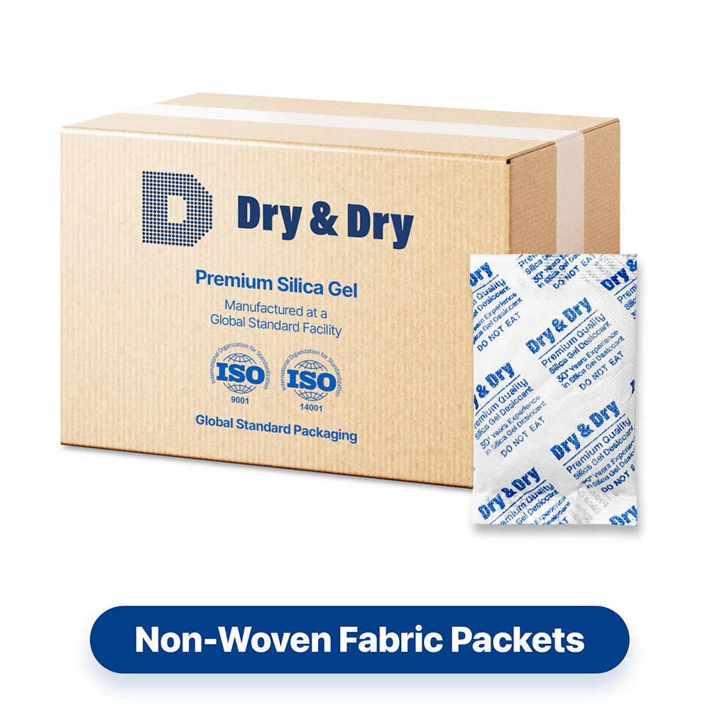 30 gram [600 Packets] "Dry & Dry" Premium Silica Gel Desiccant Packets - Rechargeable Non-Woven Fabric (FDA Compliant)