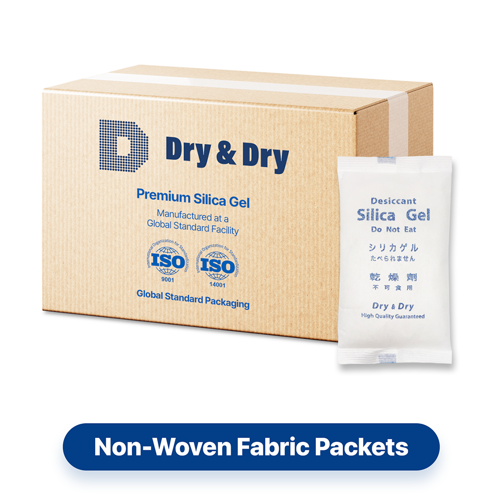 500 Gram [40 Packets]  "Dry & Dry" Premium Silica Gel Desiccant Packets - Rechargeable Non-Woven Fabric (FDA Compliant)