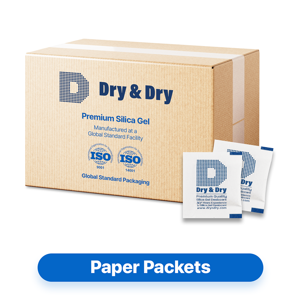 1 Gram [10,000 Packets] Premium Silica Gel Desiccant Packets - Rechargeable Paper(FDA Compliant)