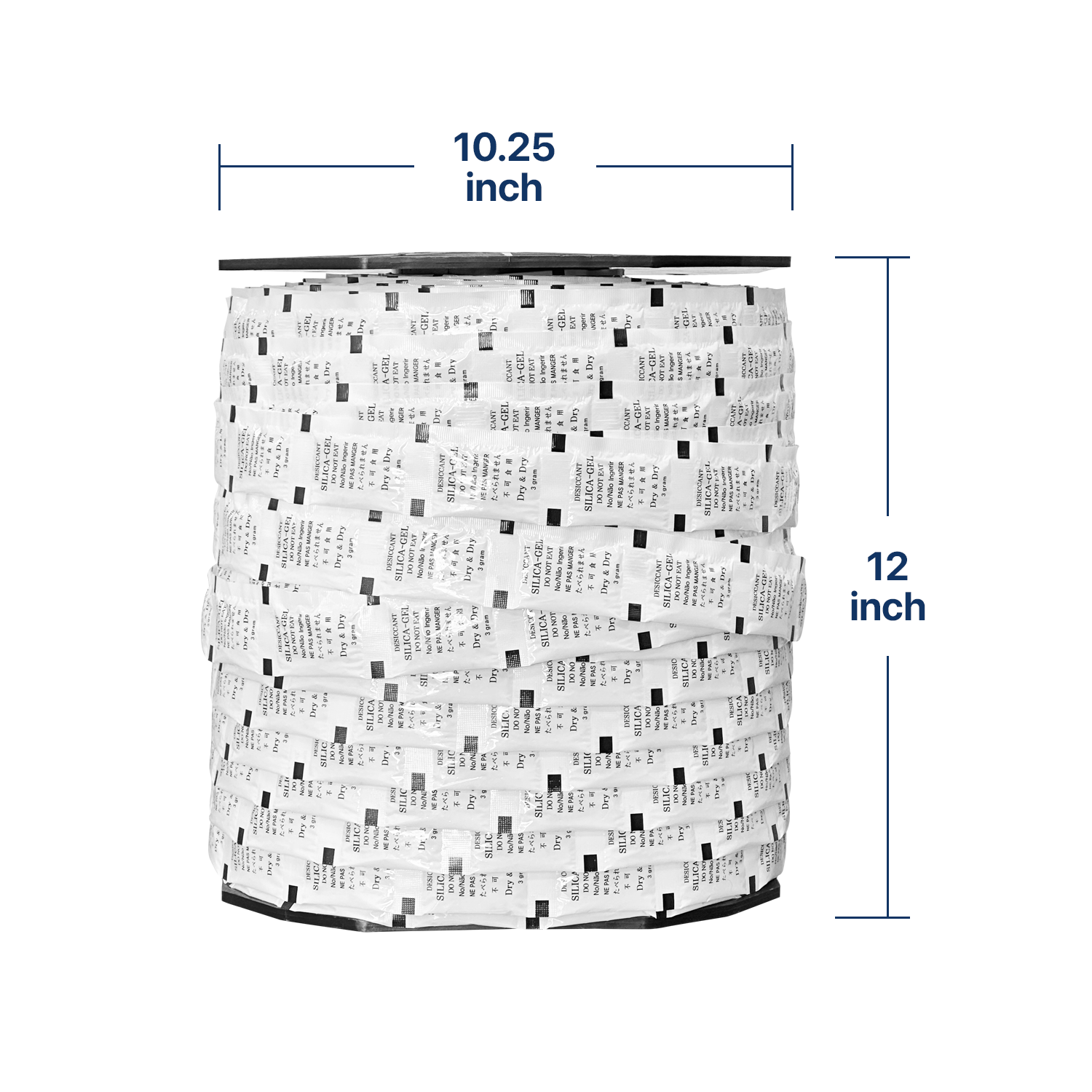 1 Gram Continuous Packets [9,000 Packets] (4,500 Packets / Roll) - Orange Indicating Clear Plastic Packets(PET)