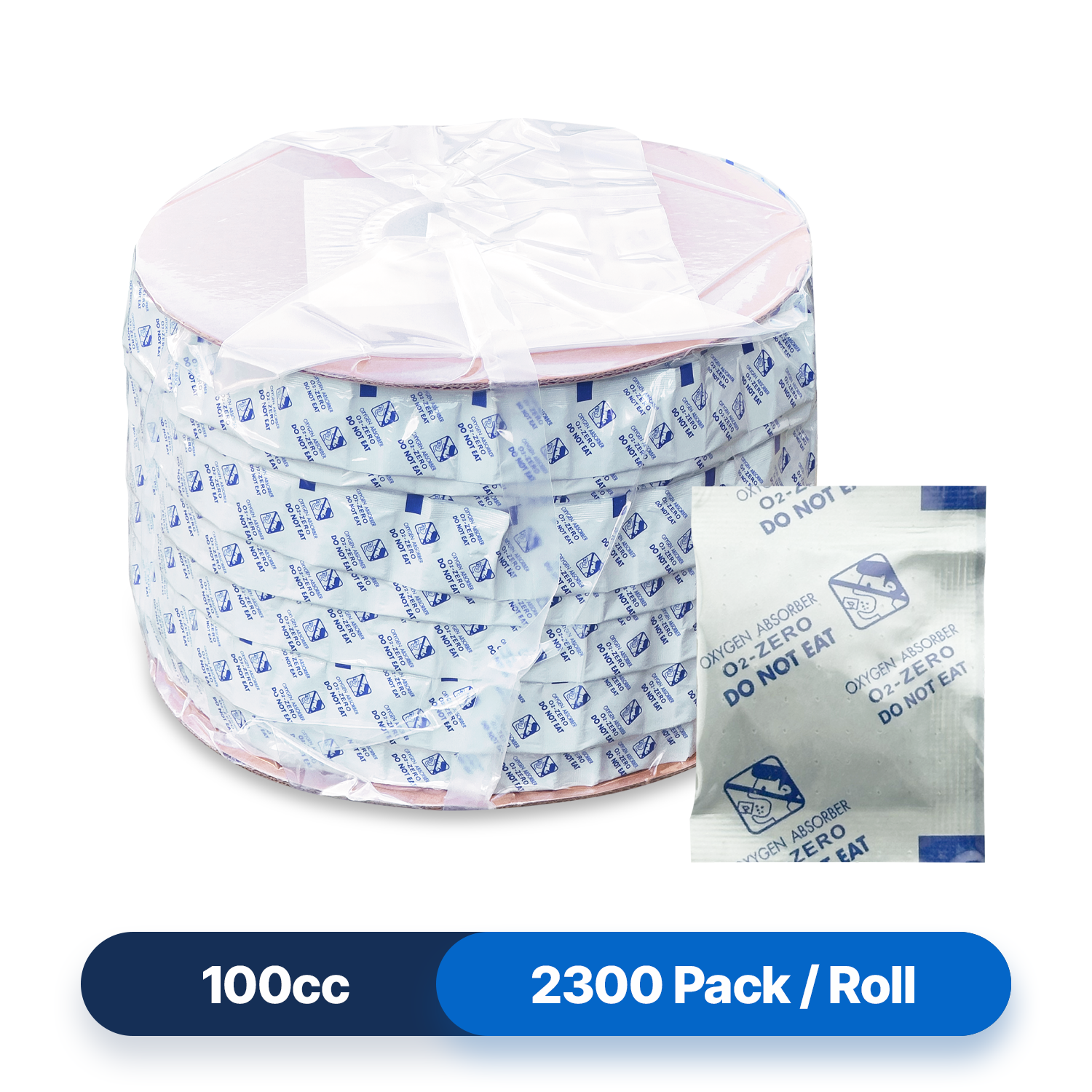 100cc Premium Oxygen Absorbers - 2,300 Packets / Roll