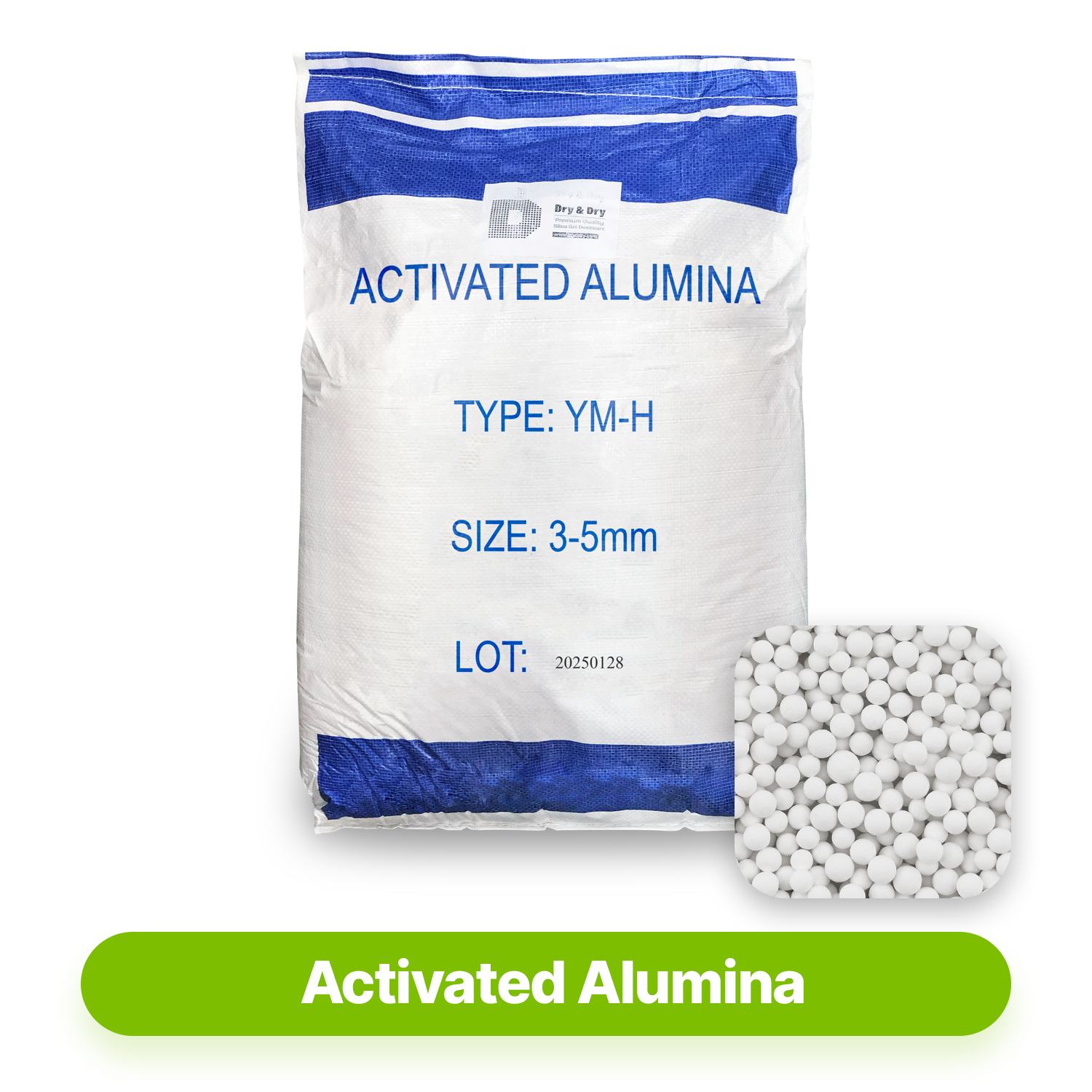 Dry & Dry Premium Activated Alumina Desiccant - (Net 44 LBS)