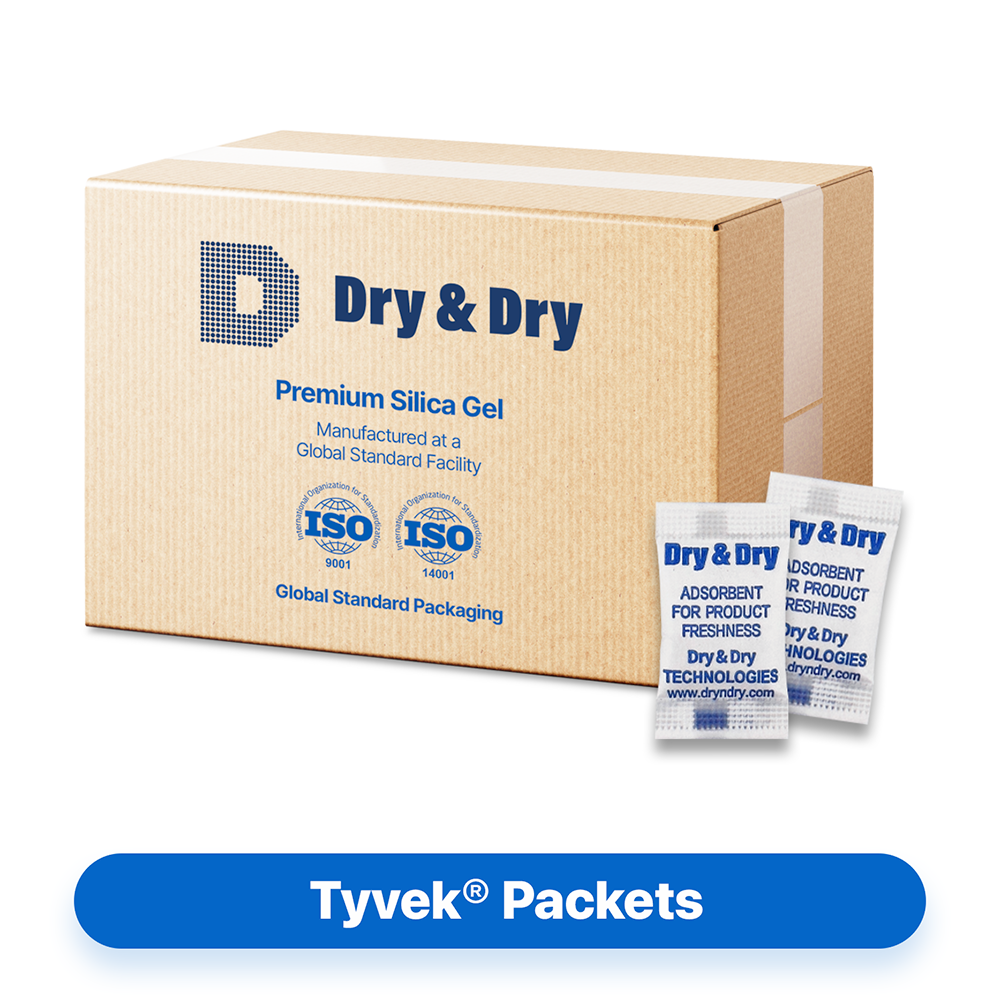 0.5 Gram [16,000 Packets] Tyvek® Silica Gel Desiccant Packets