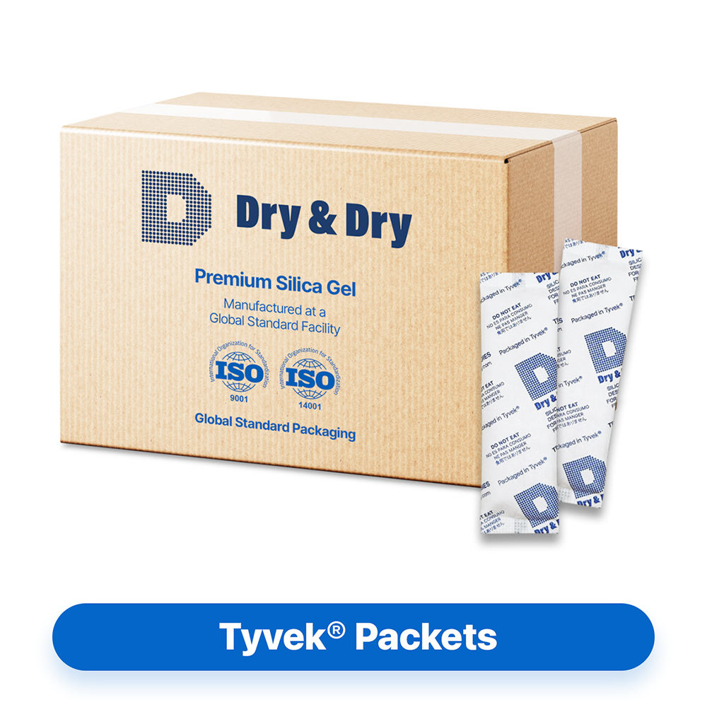 5 Gram [3,000 Packets] Tyvek® Silica Gel Desiccant Packets (FDA Compliant)