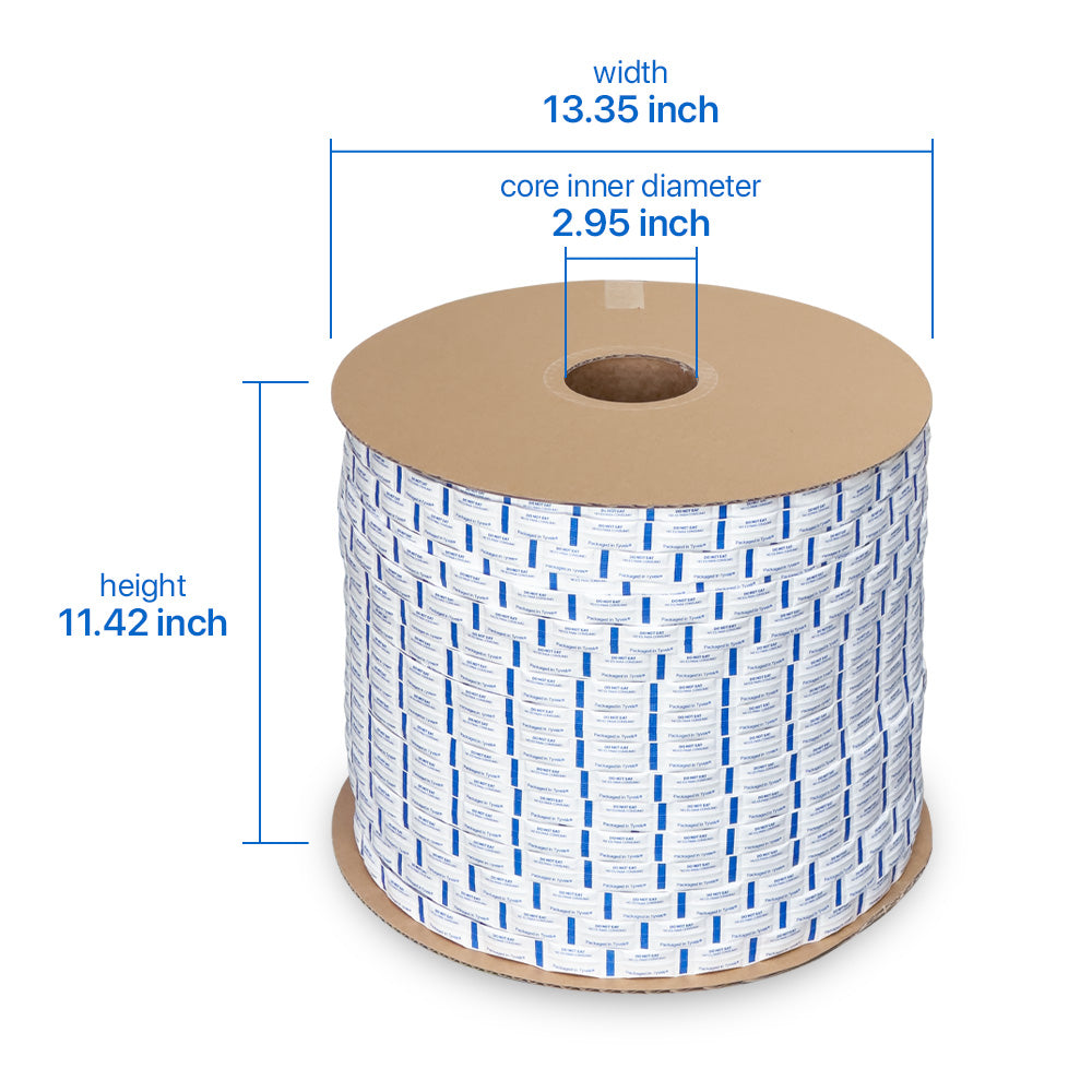 3 Gram Tyvek® Silica Gel Desiccant Continuous Packets