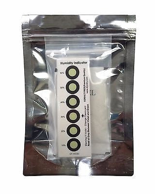 [50 Packs] Dry & Dry Premium Cobalt Free Humidity Indicator Cards(6 Spots)